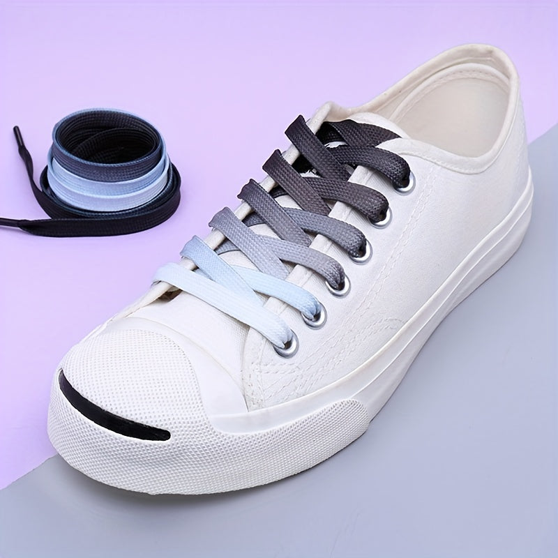 Vibrant Gradient Color Shoelaces Polyester Multicolor for Sneakers Casual Shoes