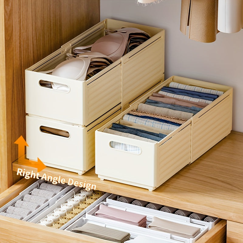 Caja de almacenamiento de ropa expandible con recipiente de plástico retráctil para cocina, dormitorio, baño y oficina