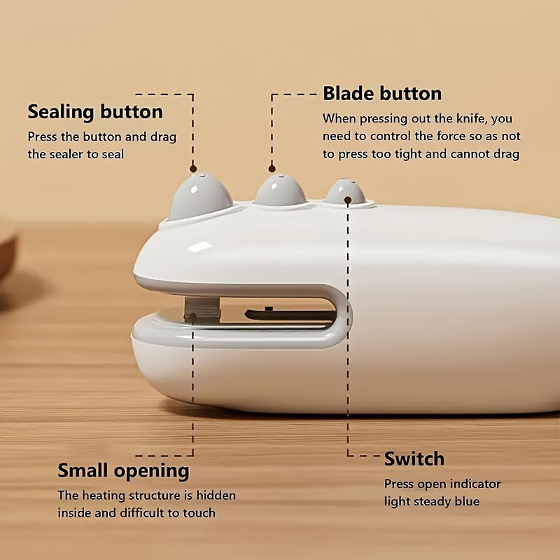 USB перезаряжаемый мини-печать продлевает свежесть продуктов и сохранение с помощью технологии сильной магнитной термопечати.