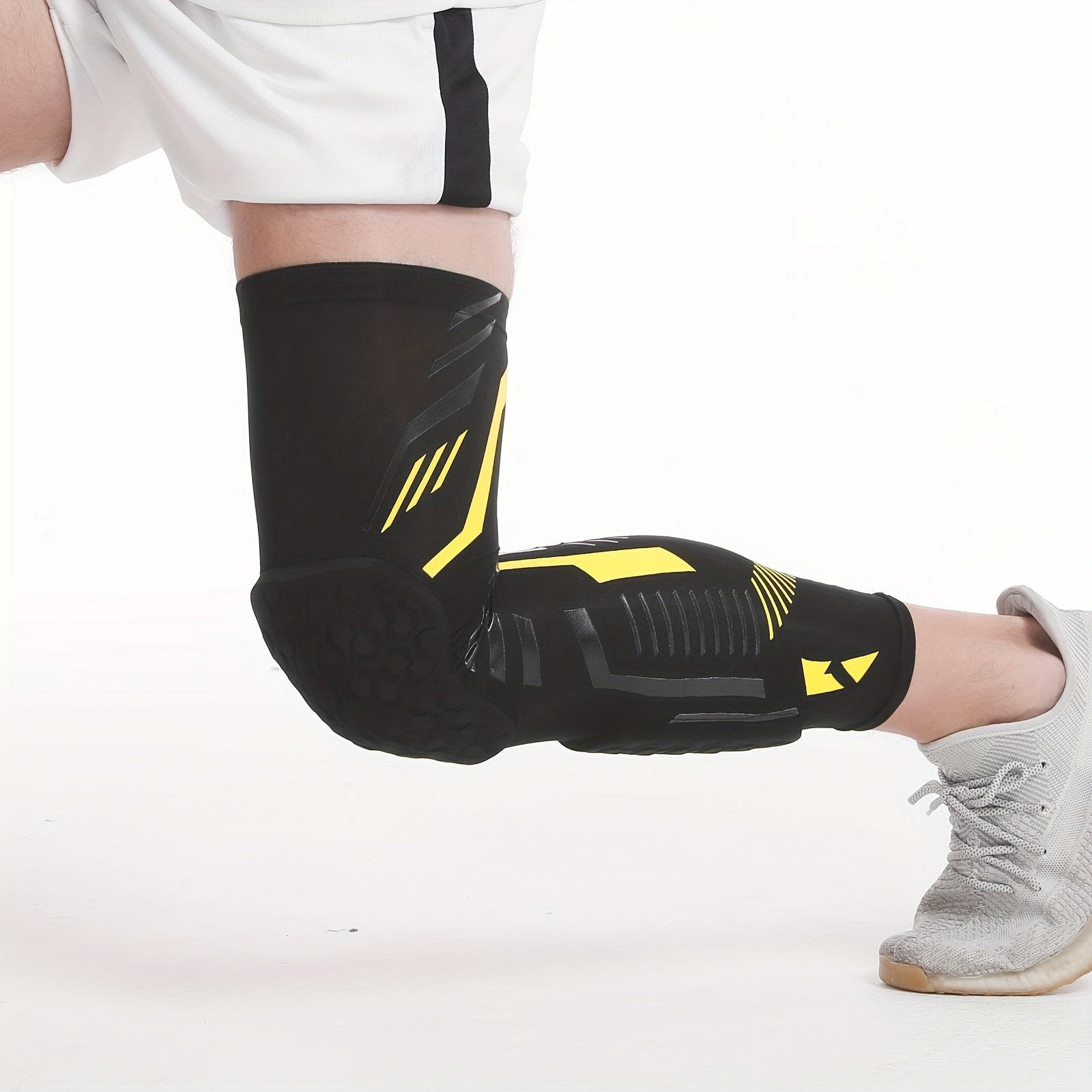 Sports Knee Pads Set Breathable Compression Honeycomb Padding for Patella Stabilization for Basketball Cycling Soccer Rugby