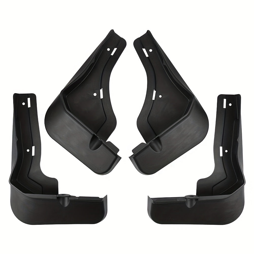 4Pcs Black PP Mud Flaps Splash Guards for Cars Front Rear Durable Set
