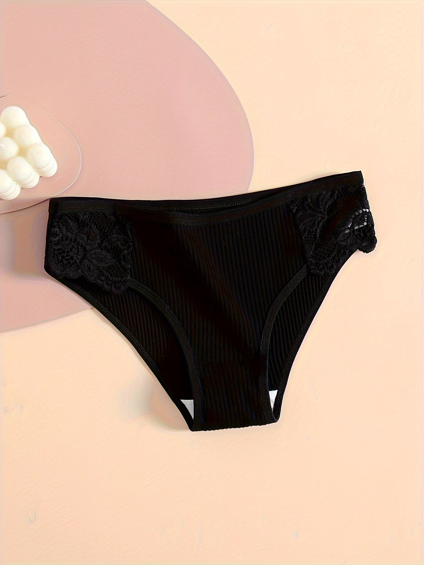 4 пары кружевных трусиков, удобные и дышащие рибанные трусики для женского нижнего белья.