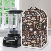 Cubierta de mezclador de café de dibujos animados, protector universal a prueba de polvo para procesador de alimentos con asa