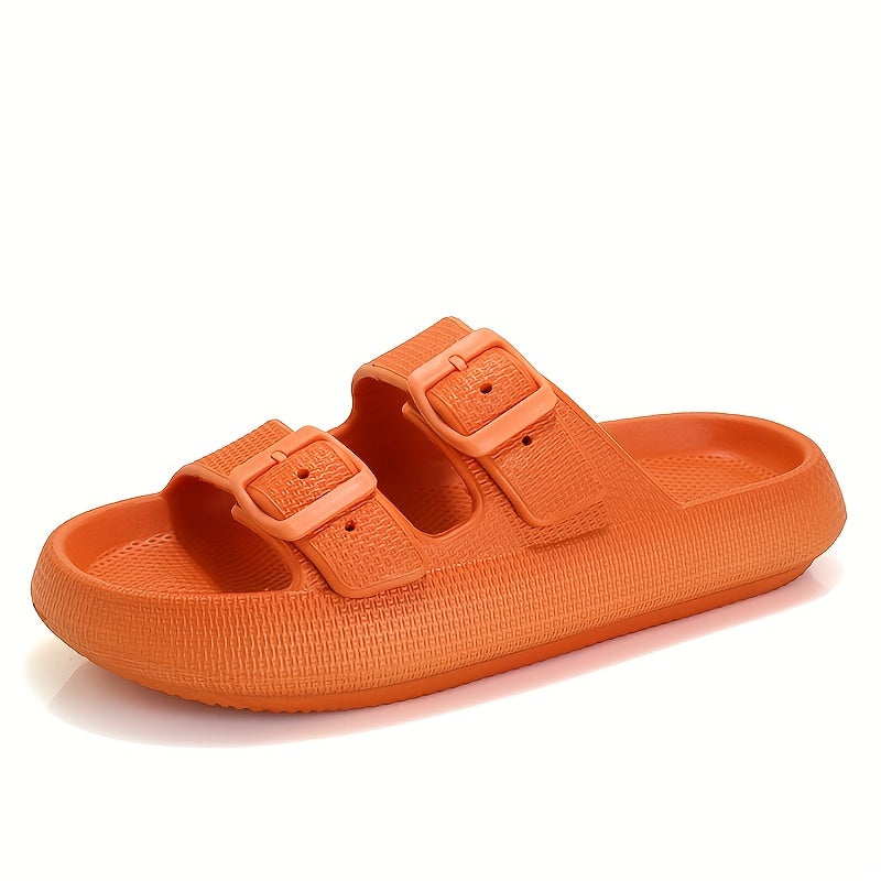 Unisex EVA Pillow Slides Beige Textured Indoor Outdoor Slip-On Sandals