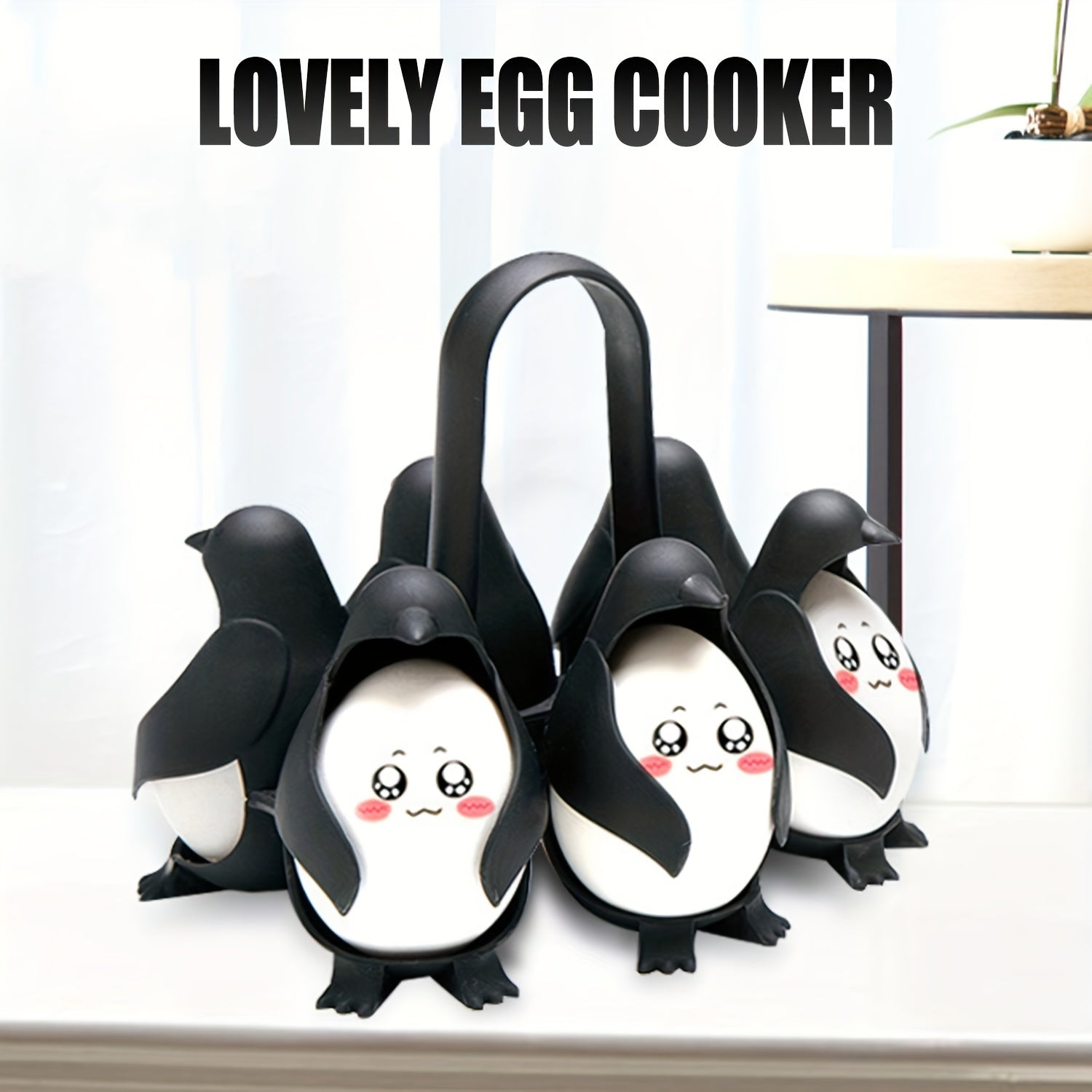 Plastikdan tayyorlangan 6 ta Penguin Egg Cookers to'plami, qattiq va yumshoq tuxumlarni qaynatish uchun ideal. Bu oziq-ovqatga xavfsiz oshxona qurilmasi Rojdestvo, Tashakkur bayrami, Ona kunlari va Mehnat bayrami uchun ajoyib sovg'a fikridir.