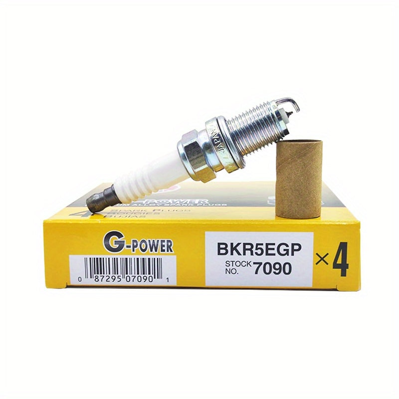 4Pcs Spark Plug BKR5EGP 7090 for Car Engines Replacement