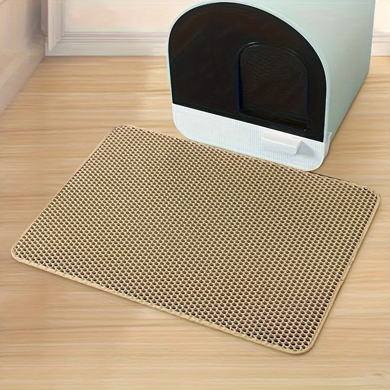XL Double Layer EVA Cat Litter Mat Waterproof Washable Anti-Slip Odor Control Large Pet Mess Protector