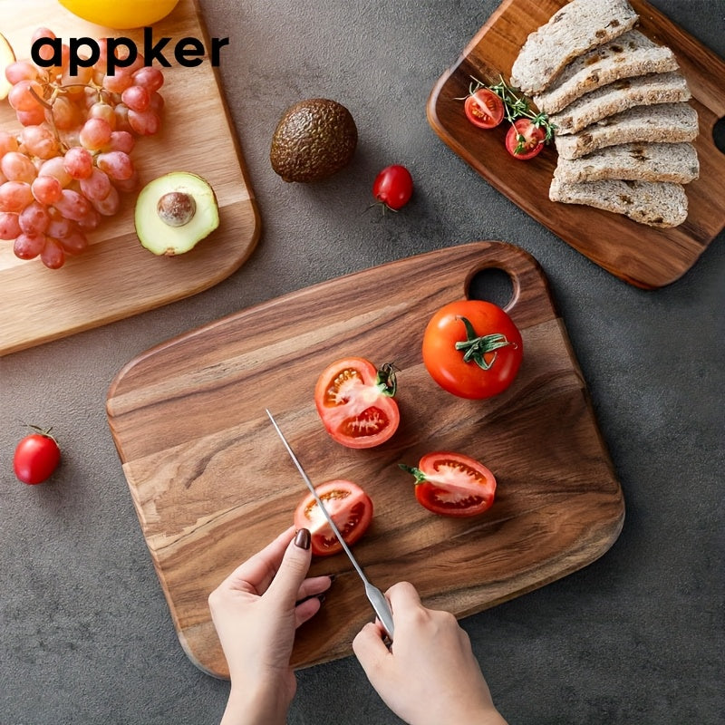 Набор разделочных досок из акациевой древесины, 3 предмета, большие, прочные кухонные доски для нарезки