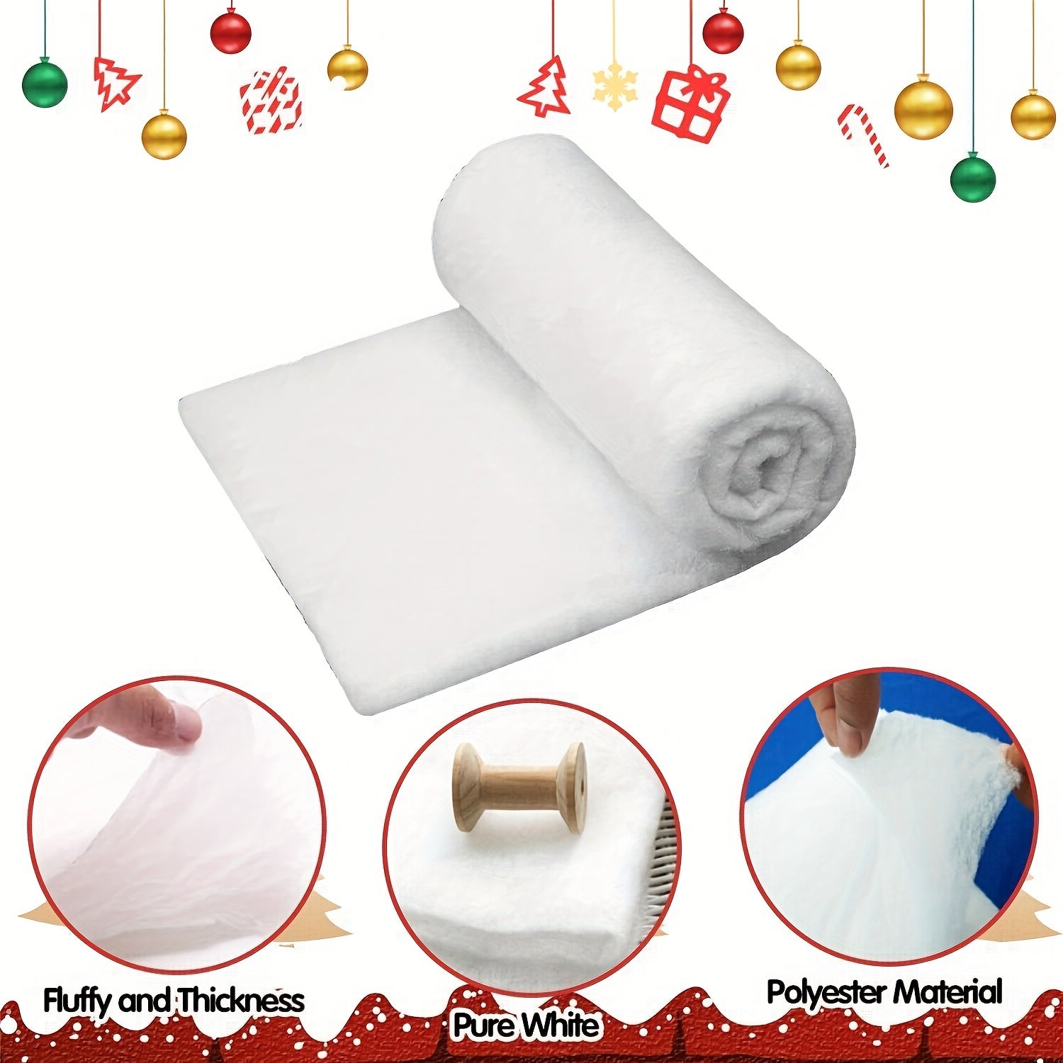 Fake Snow Blanket for Christmas Decor and Winter Parties
