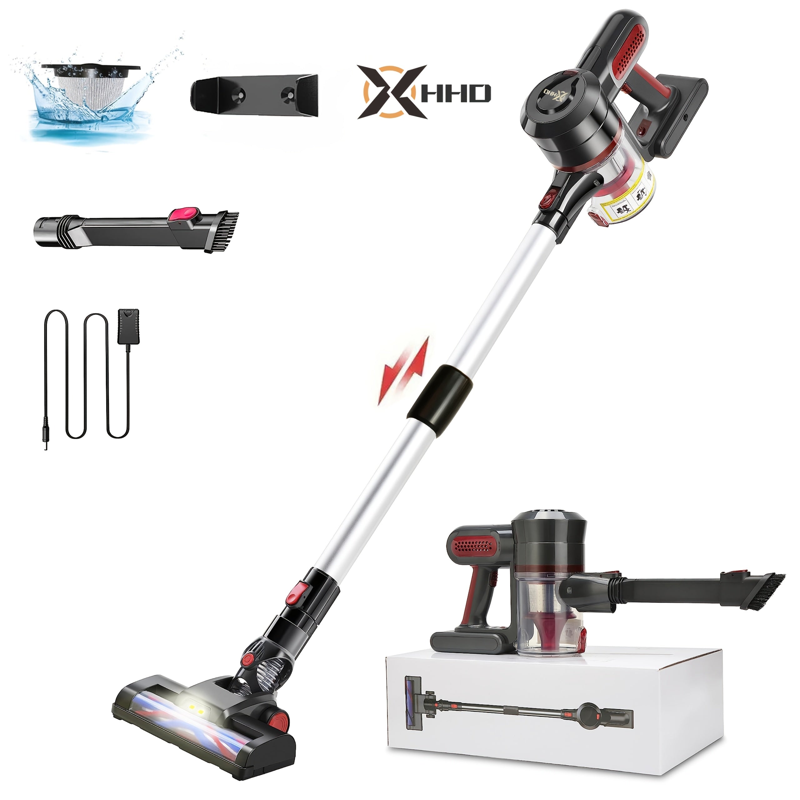 Kabelsiz Qolpilli Tozalash Vositasi 210W Uzun Batareya Hayoti Uy hayvonlari tuklari uchun qattiq pol