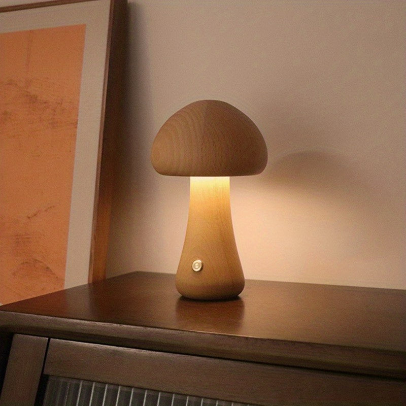 Dimmable LED Mushroom Table Lamp for Bedroom Home Decor Bedside Light