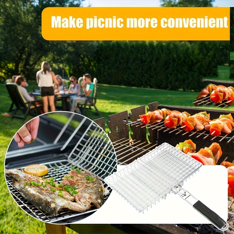 Detachable Folding Barbecue Rack Made of 430 Stainless Steel for Grilling Chicken Fish