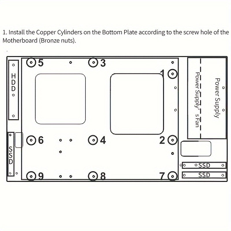 Black Alloy Steel Test Bench Case for MicroATX and ITX Motherboards