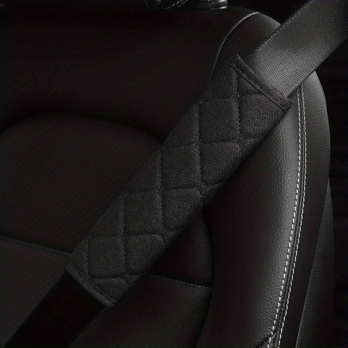 Car Seat Belt Shoulder Cover Embroidered Fabric Safety and Comfort