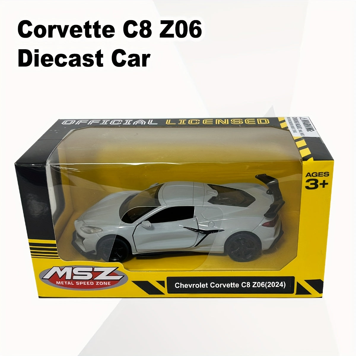 Adult Alloy Diecast Model Car 5-Inch Blue Coronavirus Z06 Collectible