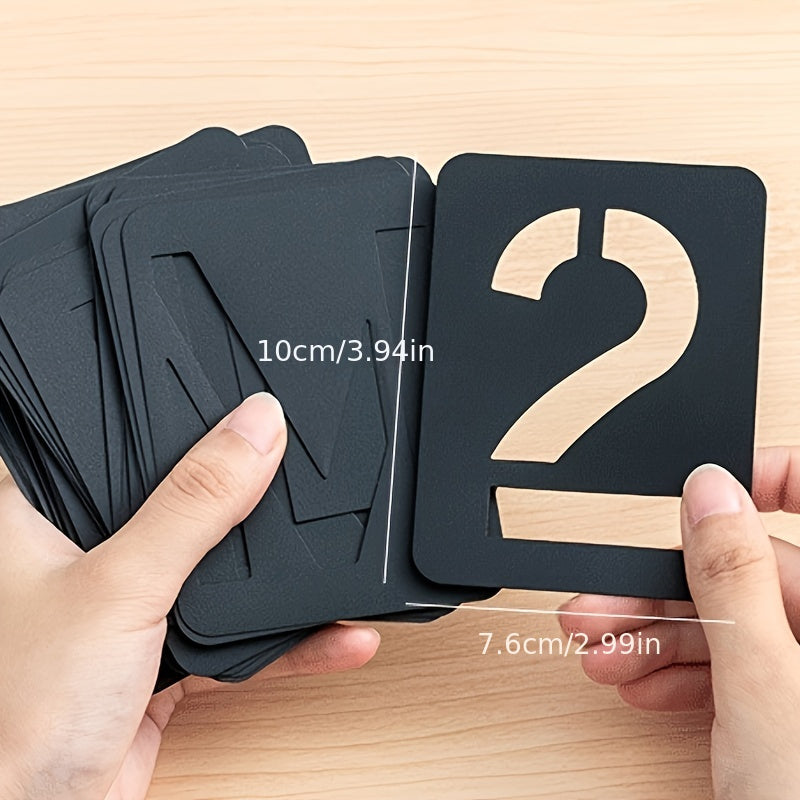 42pcs Painting Templates Set Plastic Letter Symbols Wall Art Craft