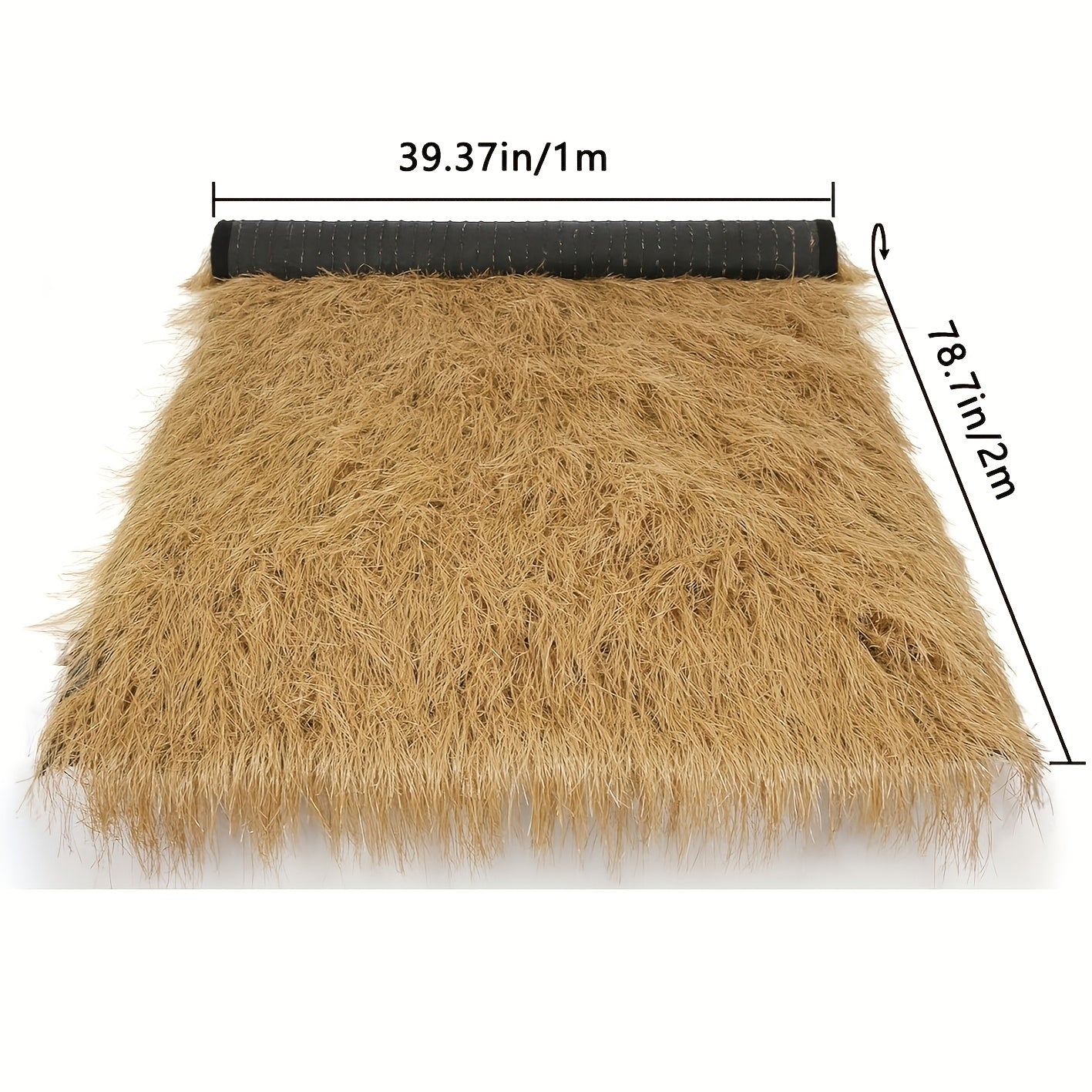 Synthetic Palm Thatch Roll 60mm Waterproof Fireproof for Mexican Tiki Bars and Beach Decor