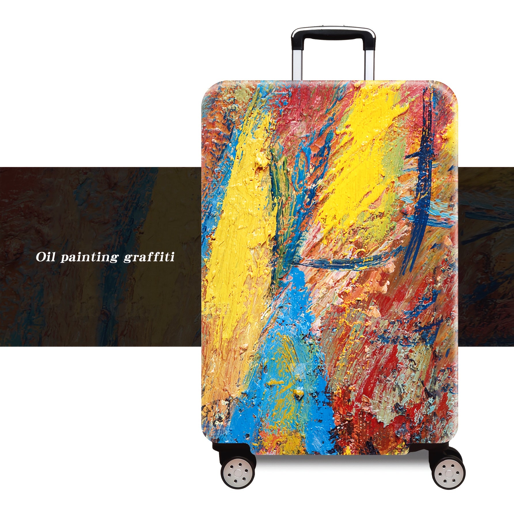 Vibrant Floral Butterfly Luggage Cover Polyester TSA-Approved 50.8-71.12 cm