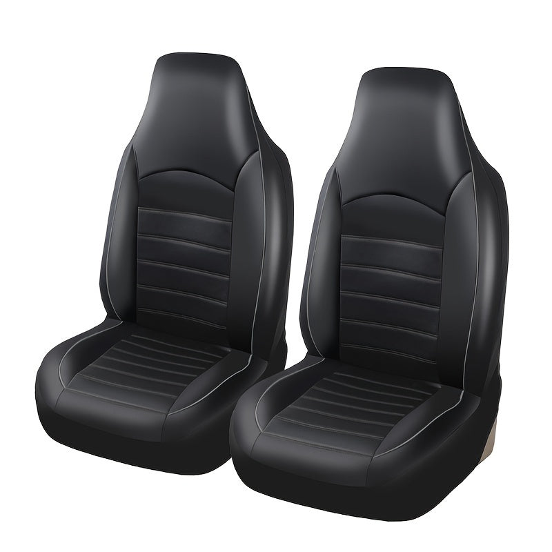 Universal PU Leather Car Seat Cover Set High Back Bucket Seat Covers for Cars Trucks SUVs