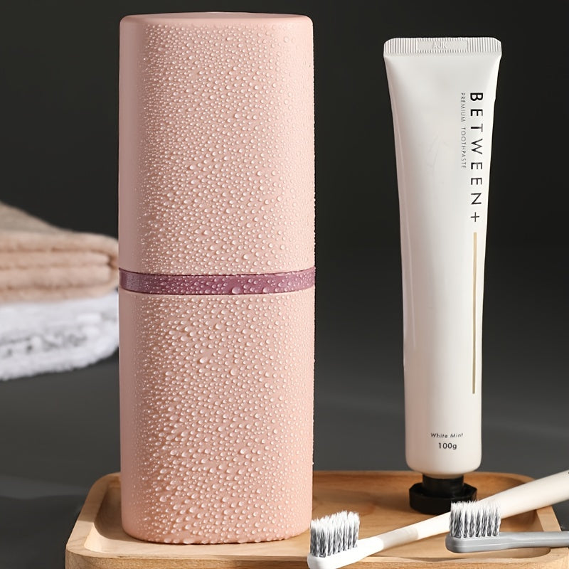 Portable Toothbrush Holder Case Travel Toothbrush Storage Box with Mouthwash Compartment