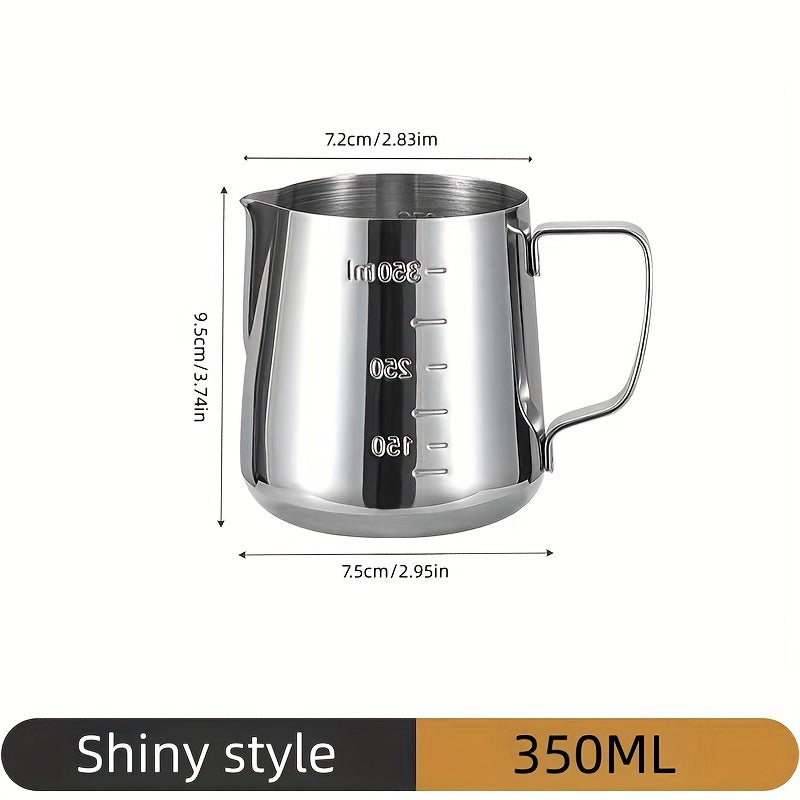 Stainless Steel Milk Frothing Pitcher with Measurement Marks for Latte Art
