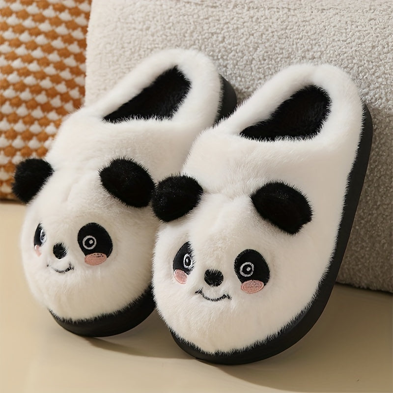 Women's Plush Panda Slippers Indoor Warm Anti-Slip Comfort