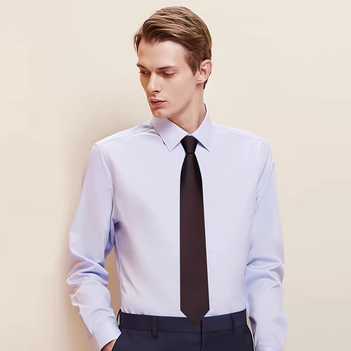 Men's Woven Polyester Zipper Tie 6cm Formal Business Work