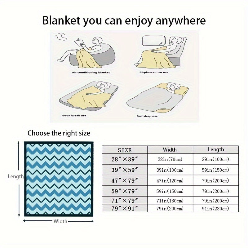 Dark Blue Double-Layer Milk Velvet Shearling Throw Blanket Soft Warm All-Season Cozy Nap Bed Sofa