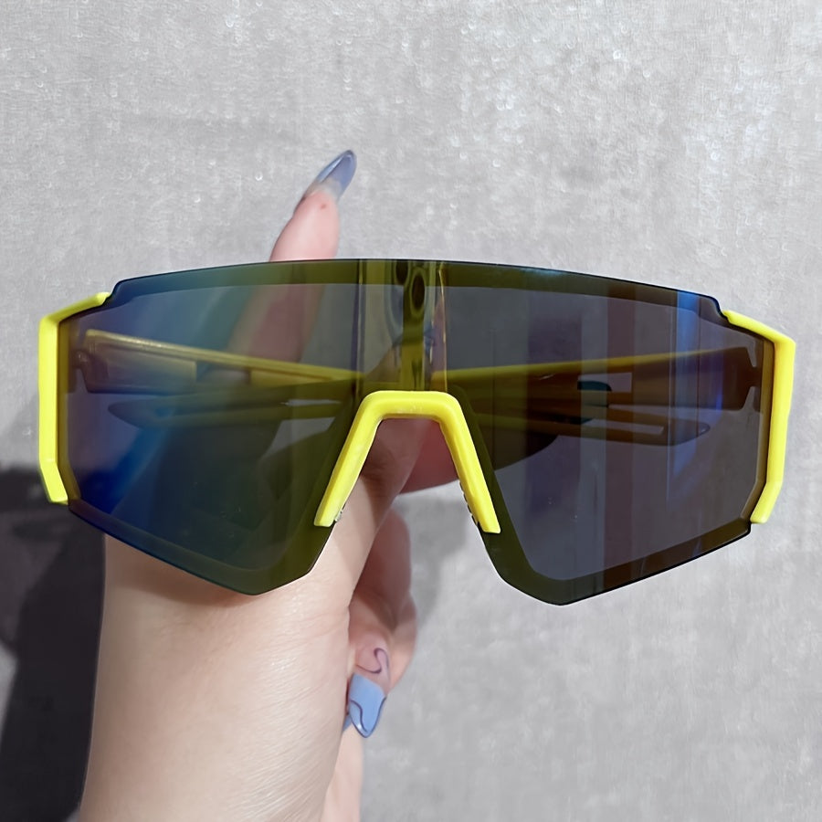 Women's Sports Cycling Sunglasses Large Frame Ink Coating Metal Hinge