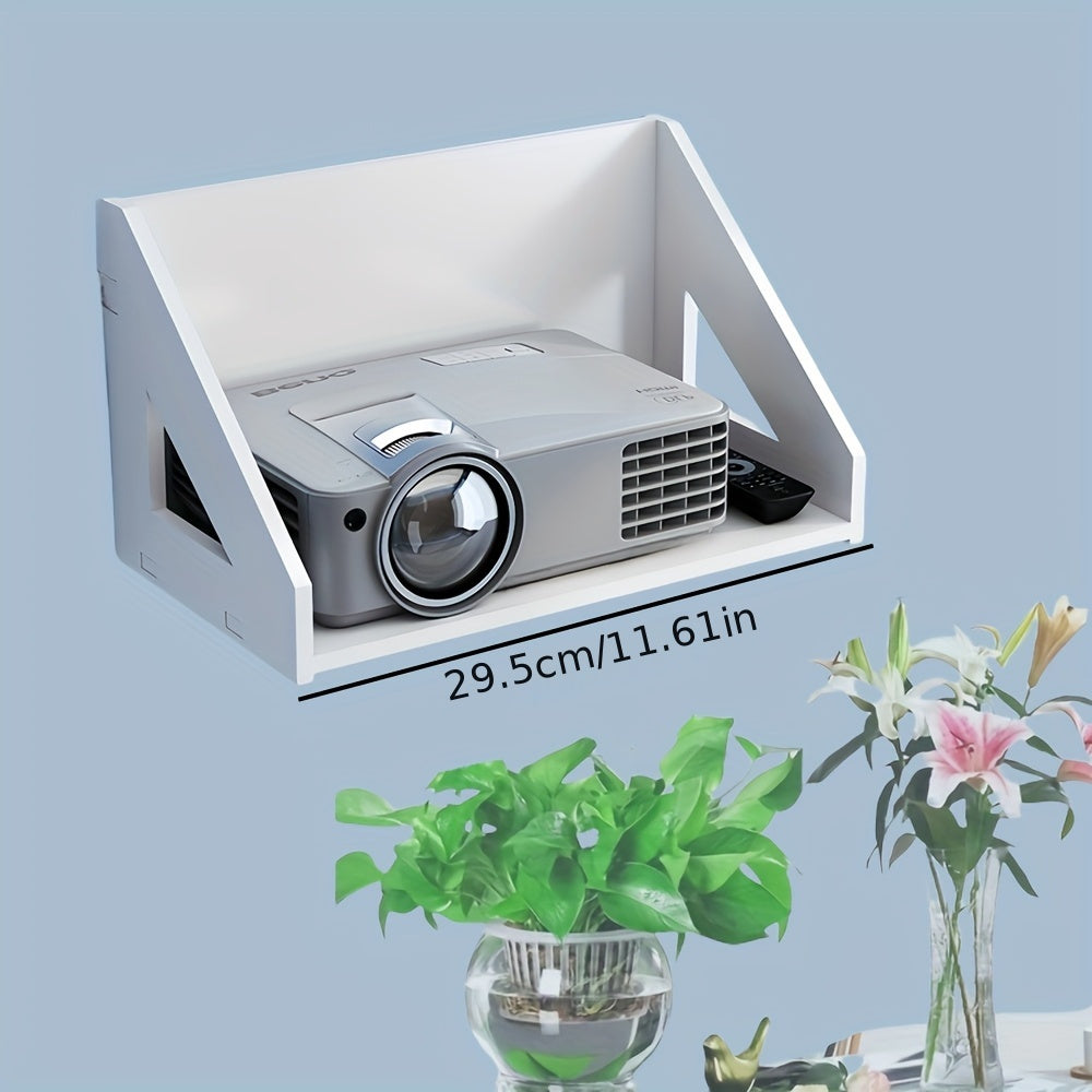 Wall-Mounted Projector Shelf Made of Durable Cork for Bedroom Living Room Office