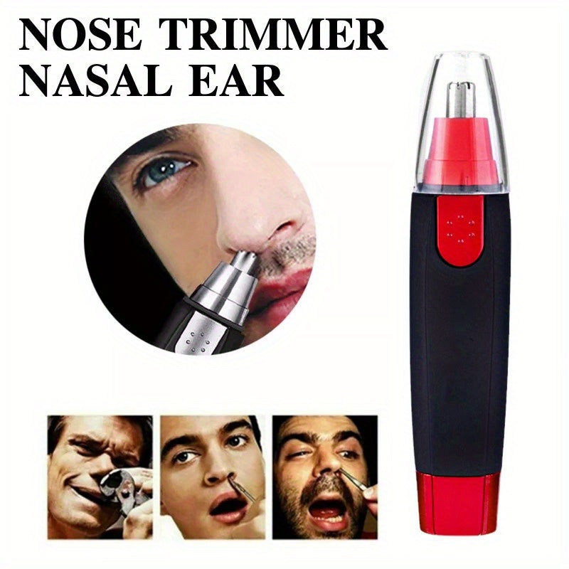 Unisex Cordless Plastic Nose and Ear Hair Trimmer Painless Grooming
