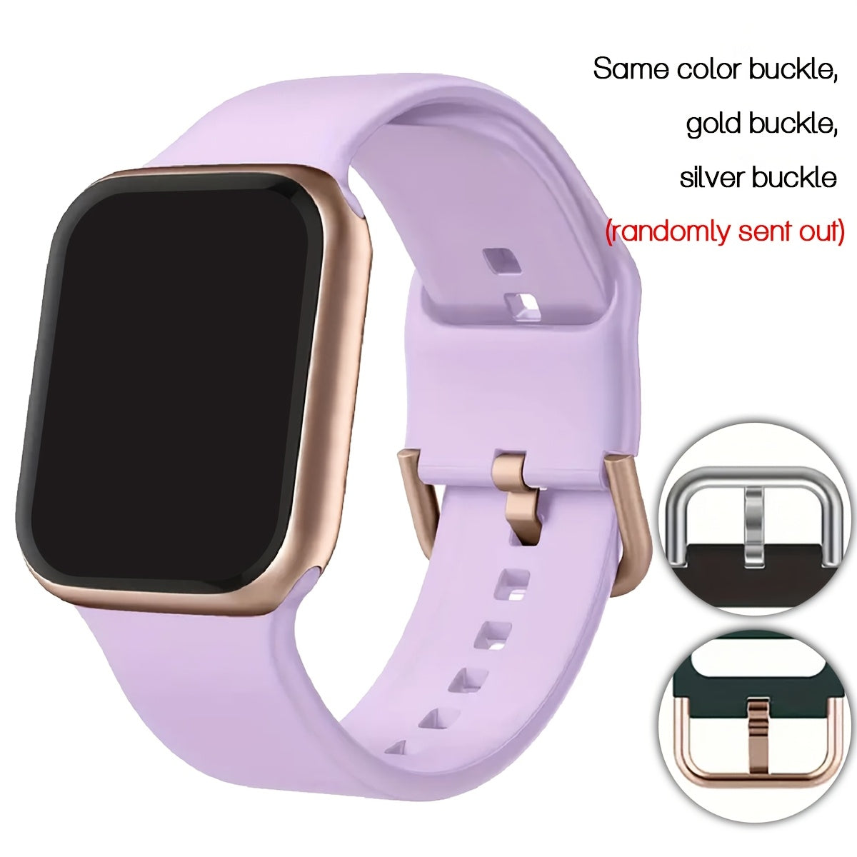 Sport Silicone Watch Band for Apple Watch Series 1-10 Compatible with 38mm to 49mm Men Women