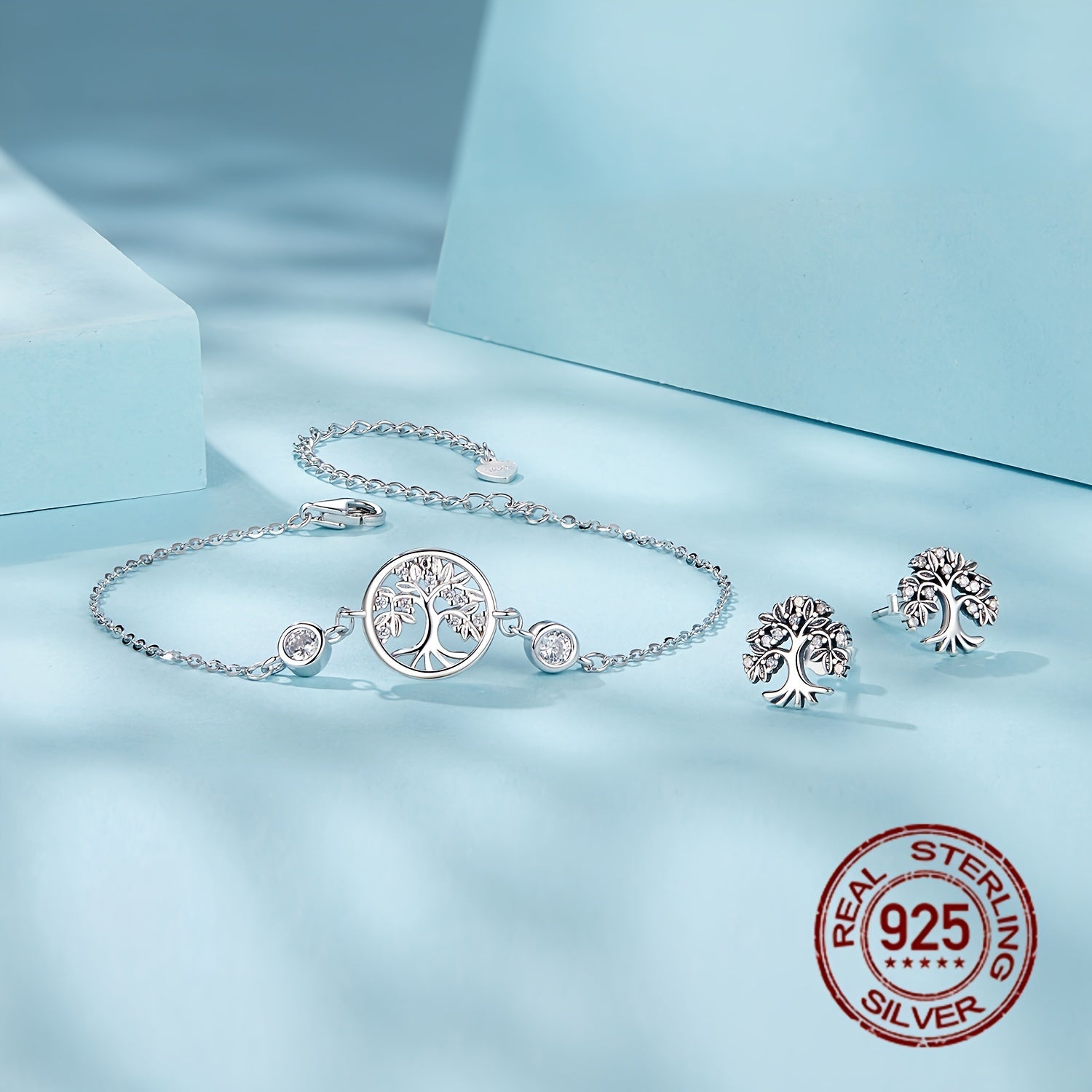 Sterling Silver Plated Hayot Daraxti Marjon Zanjiri Sintetik Zirconia Sentabr Tug'ilgan Kuni - Partiyalar, Ta'tillar va Otalar Kuni uchun Mukammal. Jozibali va Qiziqarli Uslub, Har Mavsum uchun Ideal.