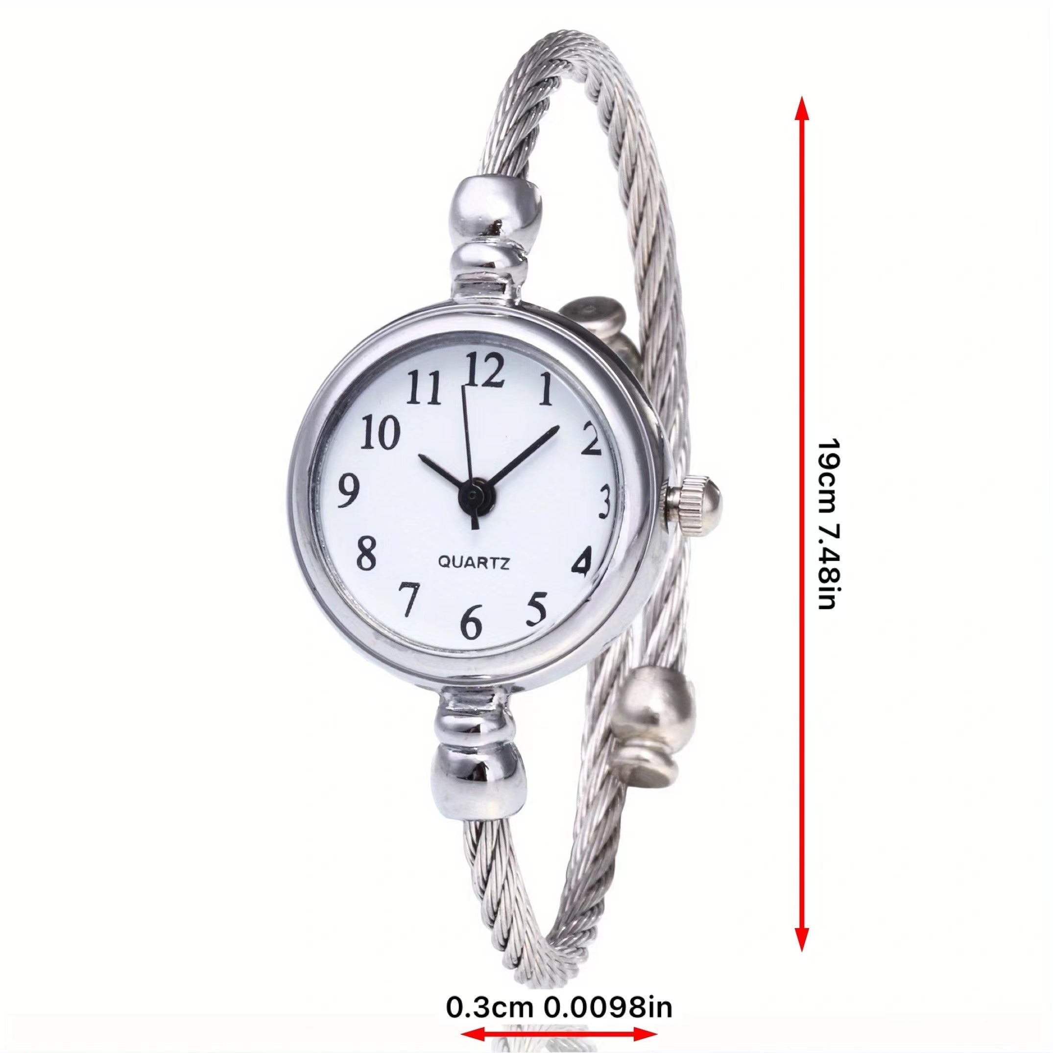 Miniature Literary Student Bangle Watch for Women with Retro Mori Art Style
