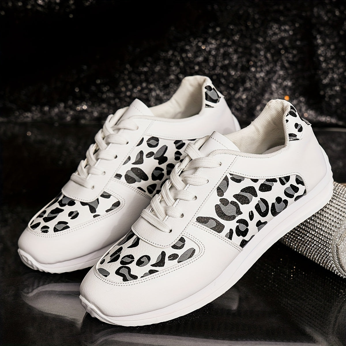 Women’s Leopard Print Sneakers Lightweight Comfortable Casual Shoes
