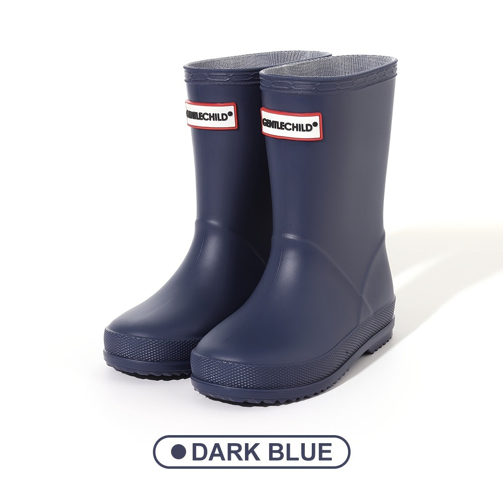 Girls Rain Boots Long PVC Soft Sole All-Season Casual Waterproof