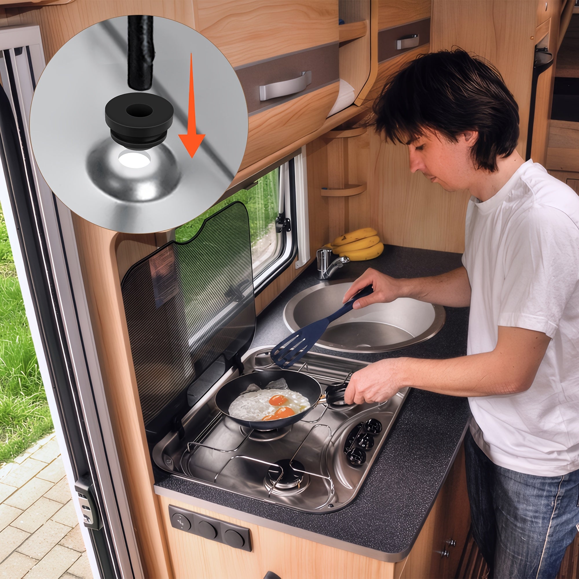 Набор из 30 силиконовых ножек для подставки под банки, прочные резиновые подкладки для предотвращения ржавчины на подставке для конфорки, нескользящие черные крышки основания, подходят для ржавых ножек плиты, кухонные гаджеты, не требующие электроэнергии.