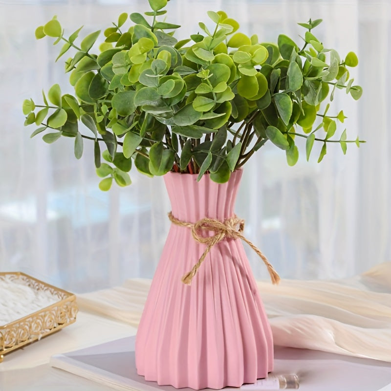 Неразрушимые пластиковые вазы с дизайном водяных рябей для современного домашнего декора и DIY цветочных композиций.