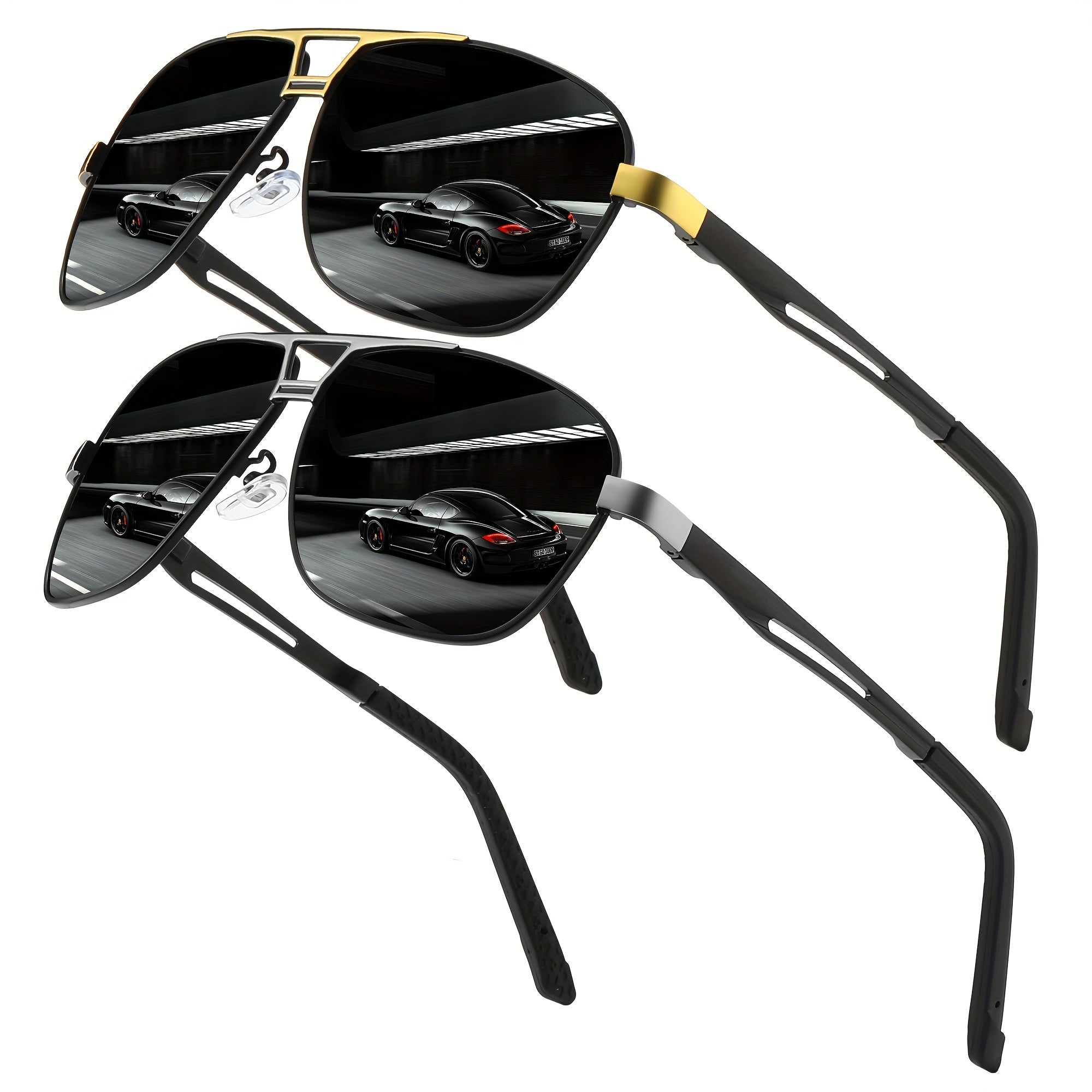 Oval Frame Polarized Sunglasses for Men Women UV Protection Travel Outdoor