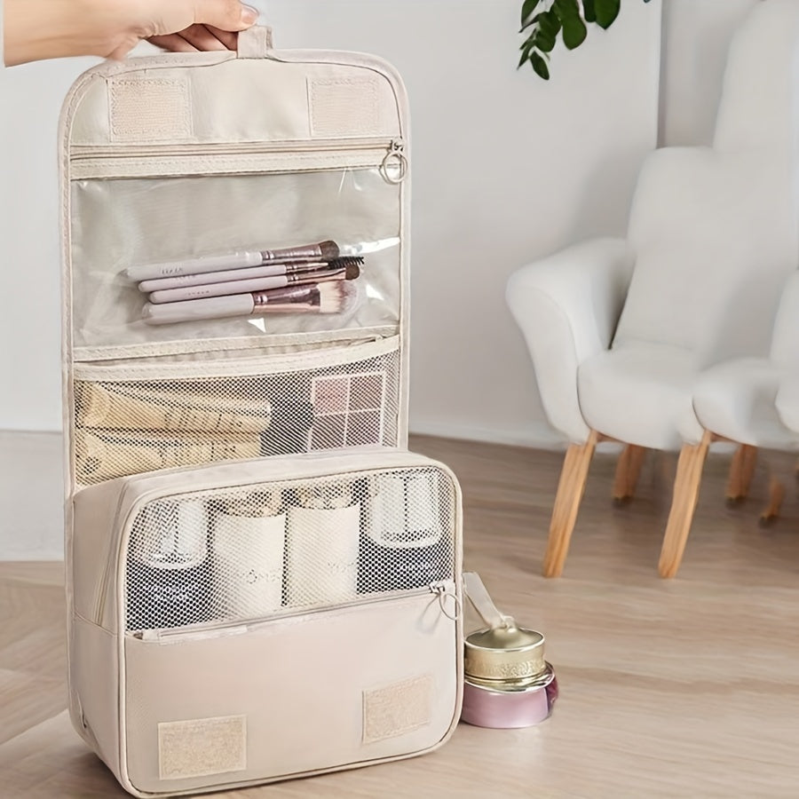 Large Capacity Waterproof Travel Toiletry Bag for Men and Women Organizer with Hanging Hook