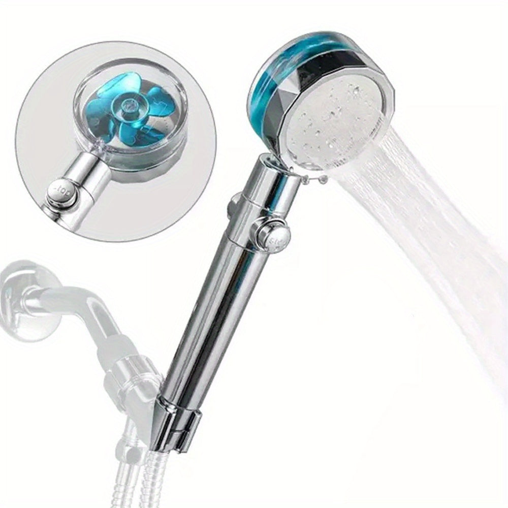 360 Degree Rotating Shower Head with Maple Leaf Fan Design High Pressure Water Saving Adjustable Filter