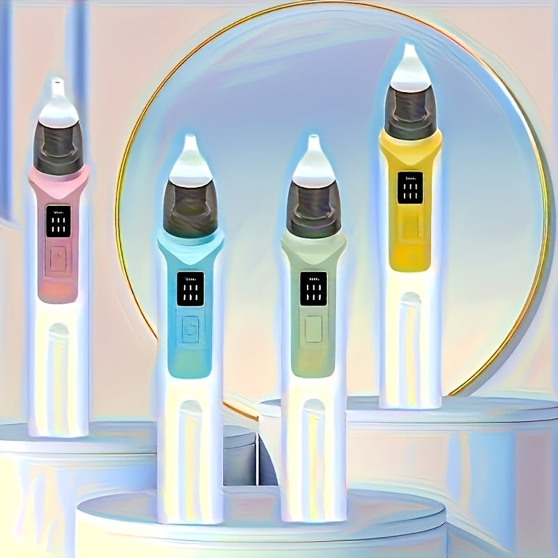 1 dona Portativ Elektron Burun Aspiratori, Qisqa Zaryadlanadigan USB Yuqori Tozalovchi, Burun tiqilishi uchun, Uyda foydalanish uchun mukammal sovg'a, ≤36V, 500mAh Lityum Polimer Batareya