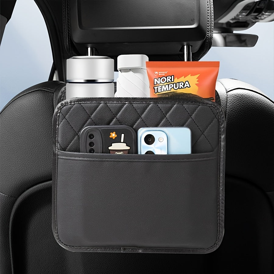 Car Back Seat Organizer with Multiple Pockets and Garbage Bin Storage
