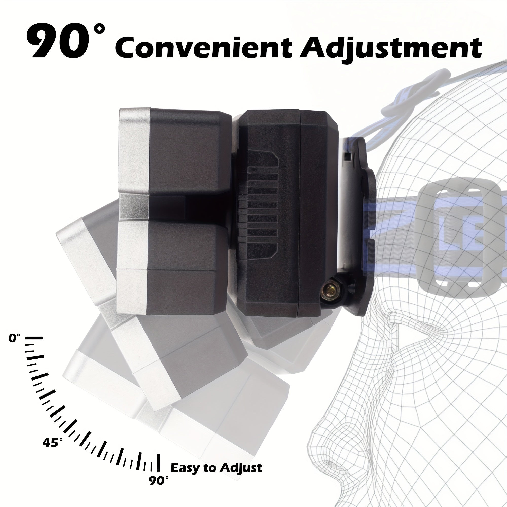 Rechargeable LED Headlamp for Fishing with Five Light Heads Long-Range Headlight