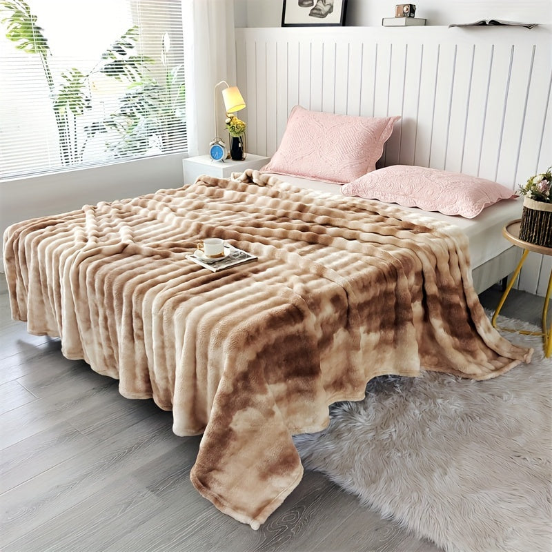 Soft Tie-Dye Faux Fur Throw Blanket for Couch Bed Sofa Travel 50x60 Inches
