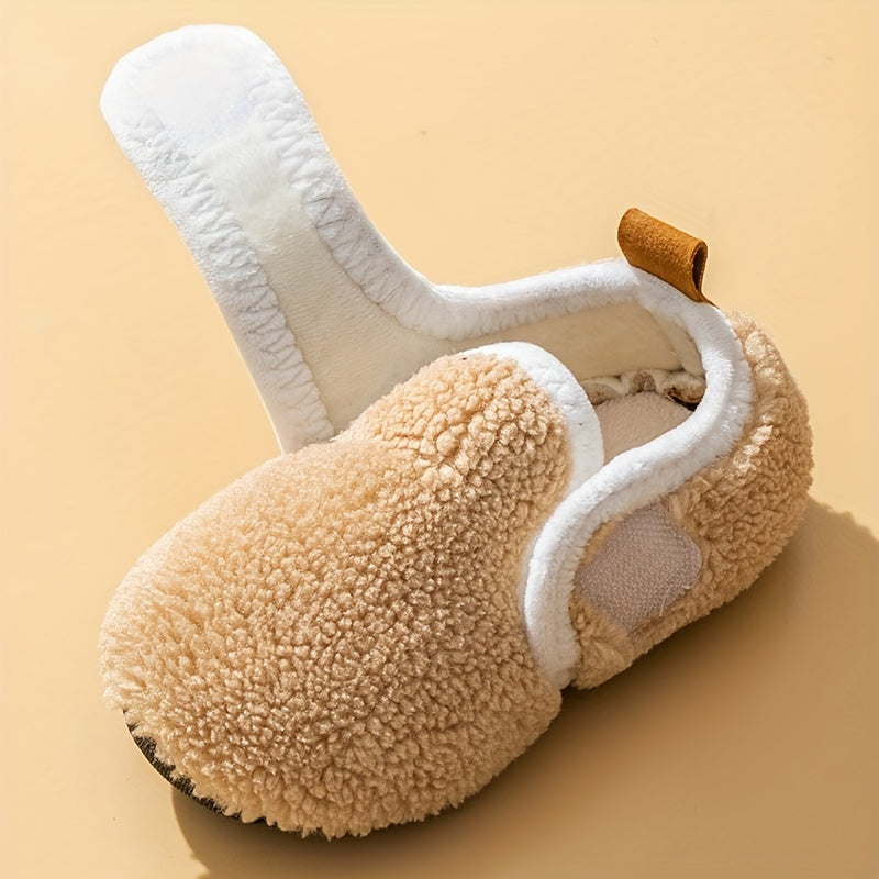 Kids' Winter Cotton Slippers for Boys and Girls Non-Slip Indoor Shoes Warm Cozy Toddler Baby