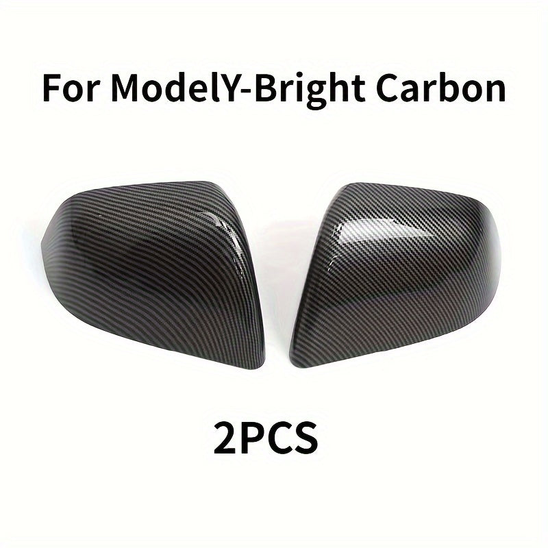 Car Side Mirror Cover for Model Y Rear Mirror Cover 2pcs Black 2021-2024