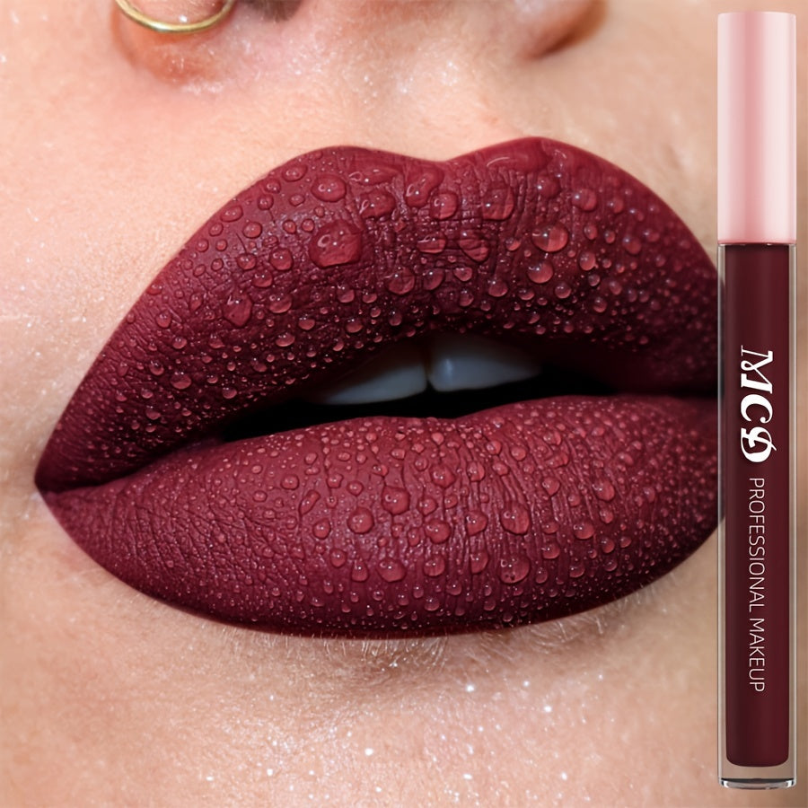 Brillo de labios marrón rojizo para mujer, a prueba de agua y de larga duración