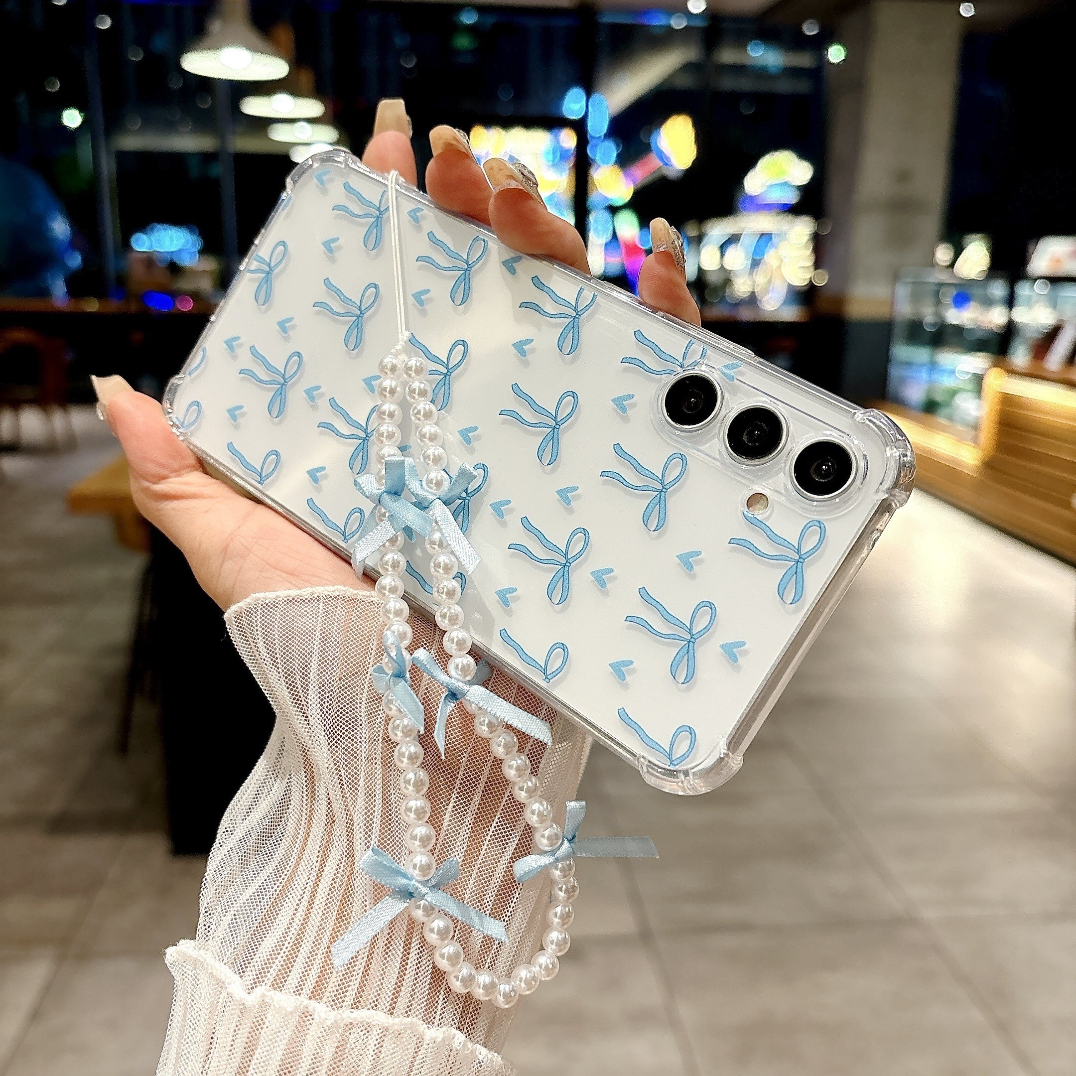 Funda pequeña de TPU para teléfono con cuerda colgante de pulsera con lazo para Samsung Galaxy A14 A34 A54 A15 A35 A25 A05 A05s A06 A16 S23fe S24fe A24