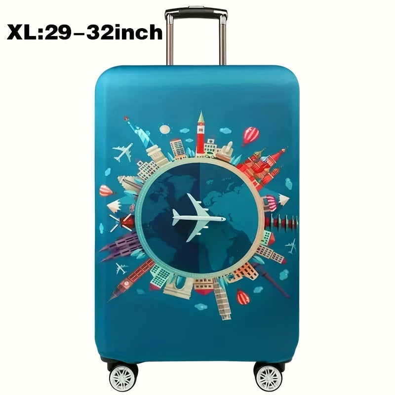 Cartoon Patterned Elastic Luggage Cover for Travel Suitcase or Duffle Case